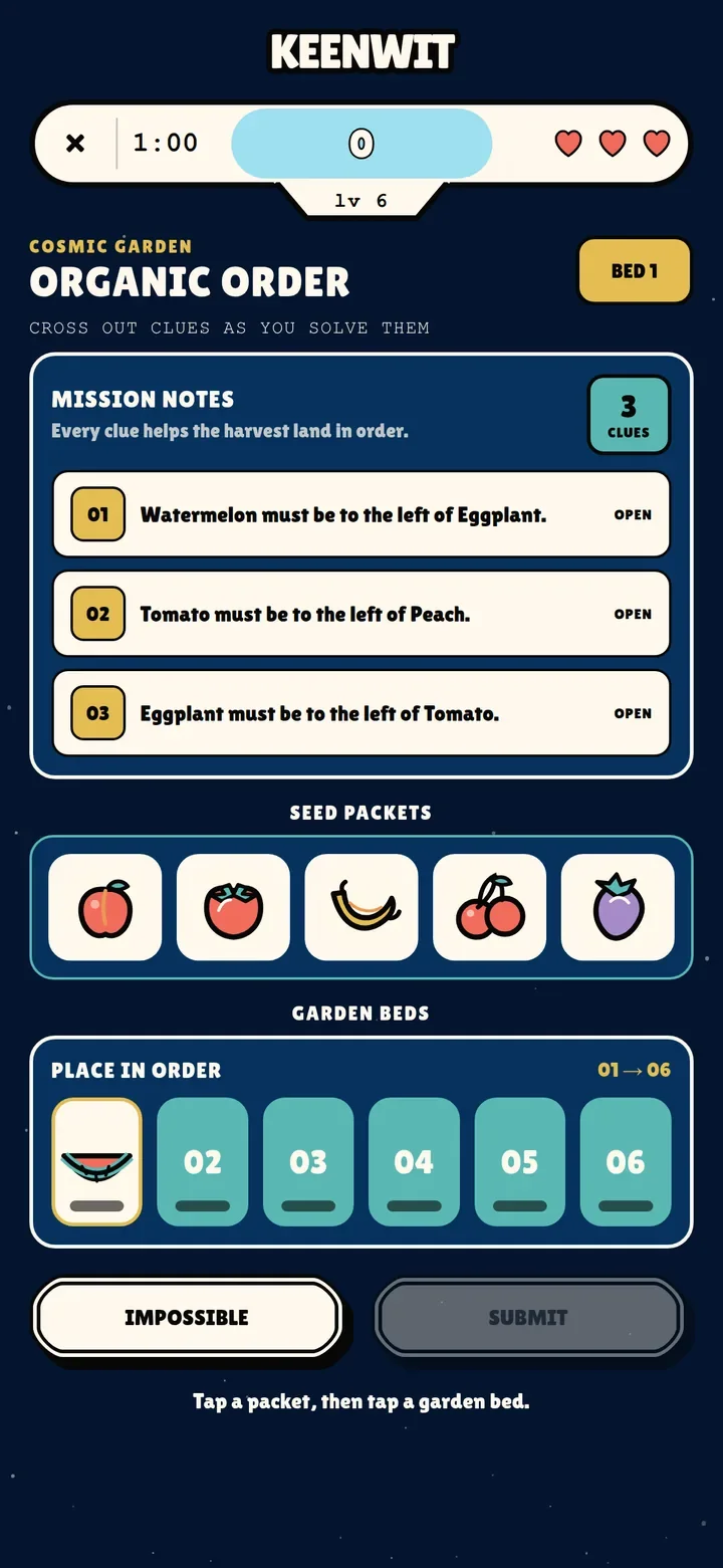 A logic game in Keenwit