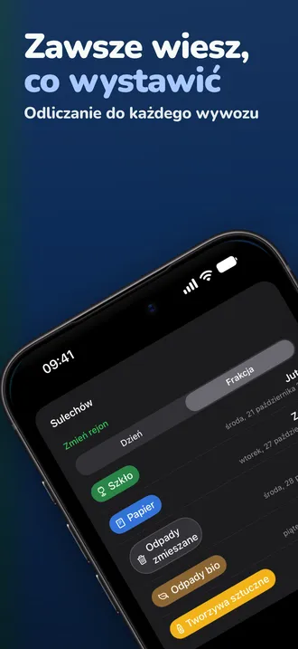 App Store screenshot: a countdown to each collection